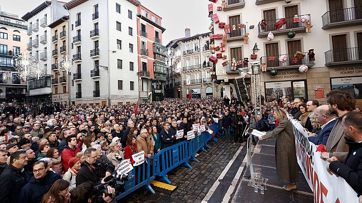 Protestas en Pamplona tras el pacto para la moción
