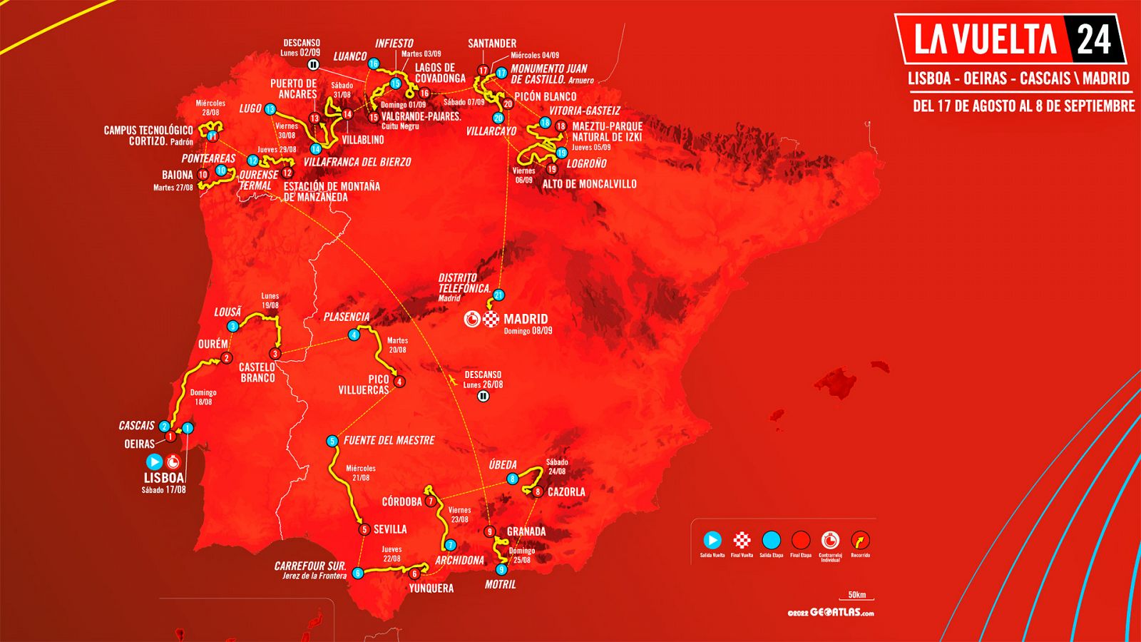 La Vuelta 2024 se resolverá en Madrid con una contrarreloj en el último día