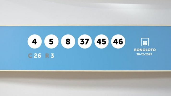 SELAE - Sorteo de la Lotería Bonoloto del 20/12/2023