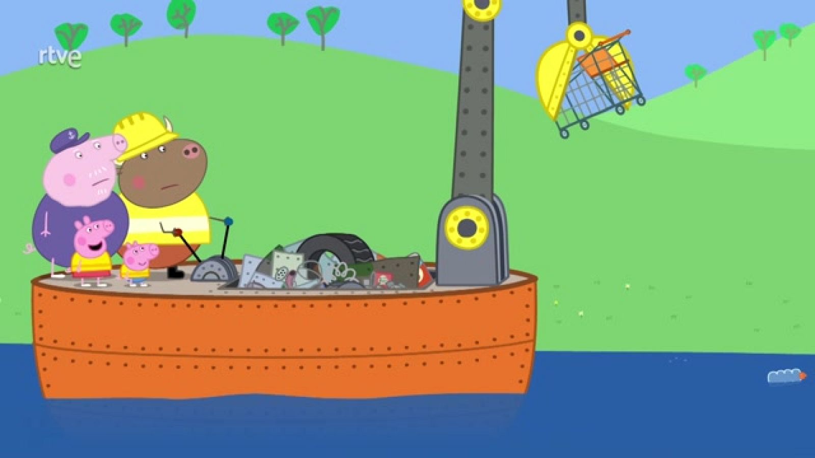 Mr. Bull digs up the river - Peppa Pig en inglés | Watch