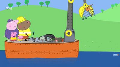 Mr. Bull digs up the river - Peppa Pig en inglés | Watch