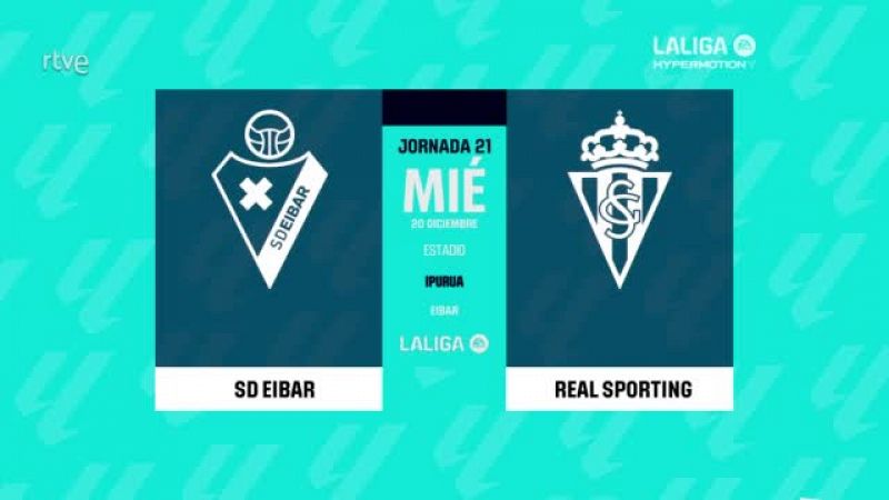 Eibar - Sporting: resumen del partido de la 21ª jornada de Liga | Segunda - ver ahora