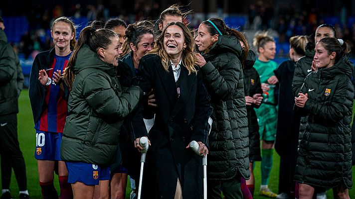 Telediario Matinal - Mapi León anuncia su renovación con el FC Barcelona entre bromas