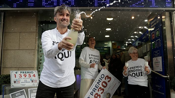 El segundo premio de la Lotería de Navidad 2023 cae muy repartido, pero sonríe sobre todo a Galicia