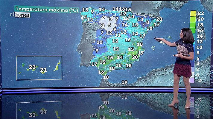 Nieblas en la Meseta y en las depresiones del nordeste