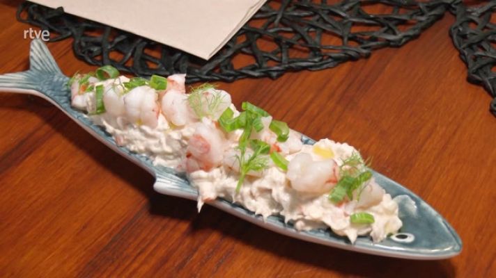 Receta de ensaladilla rusa con gambas