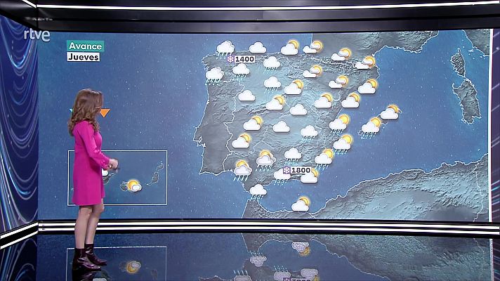 Precipitaciones localmente fuertes o persistentes en el oeste de Galicia