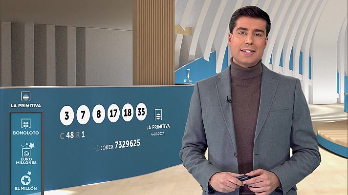 Loterías - Sorteo de la Lotería Nacional, Bonoloto, Primitiva y Jóker del 04/01/2024
