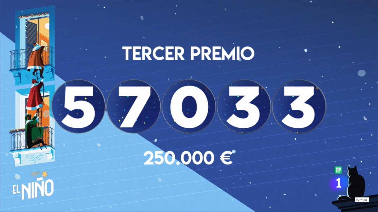 57.033, Tercer Premio de la Lotería del Niño 2024