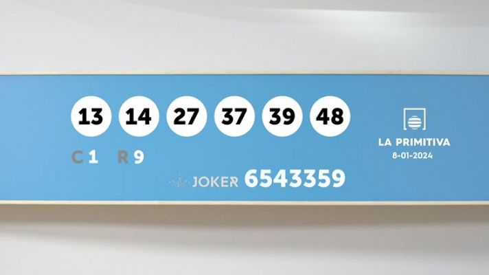 SELAE - Sorteo de la Lotería Primitiva y Joker del 08/01/2024