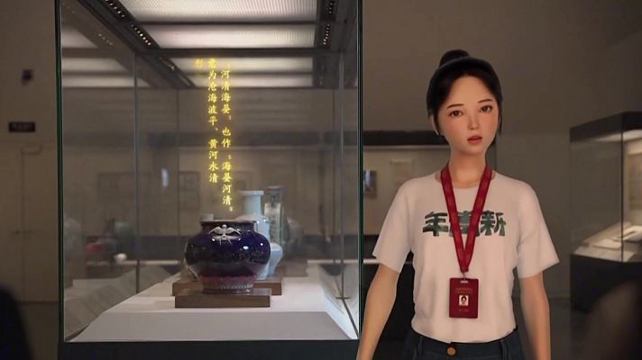 Telediario 1 - Ai Wenwen, la primera guía de museo creada por inteligencia artificial