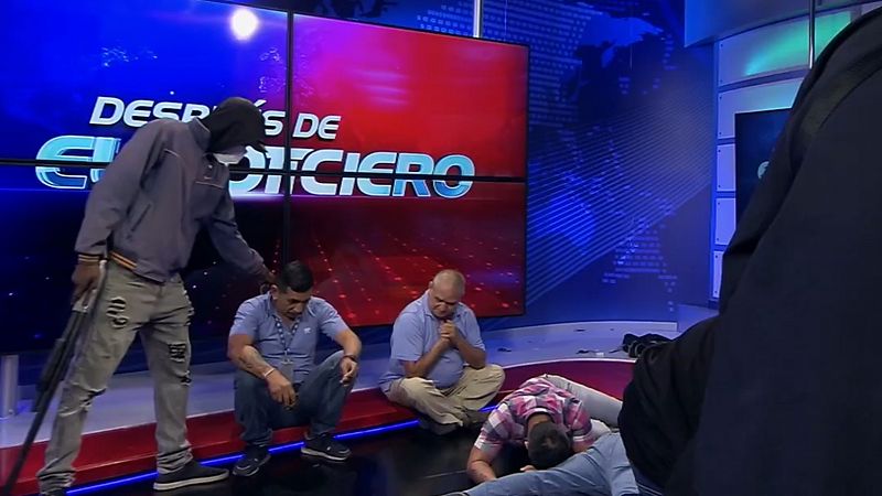 Asaltan una televisión ecuatoriana en directo