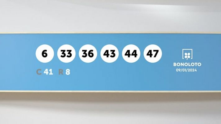SELAE - Sorteo de la Lotería Bonoloto y Euromillones del 09/01/2024