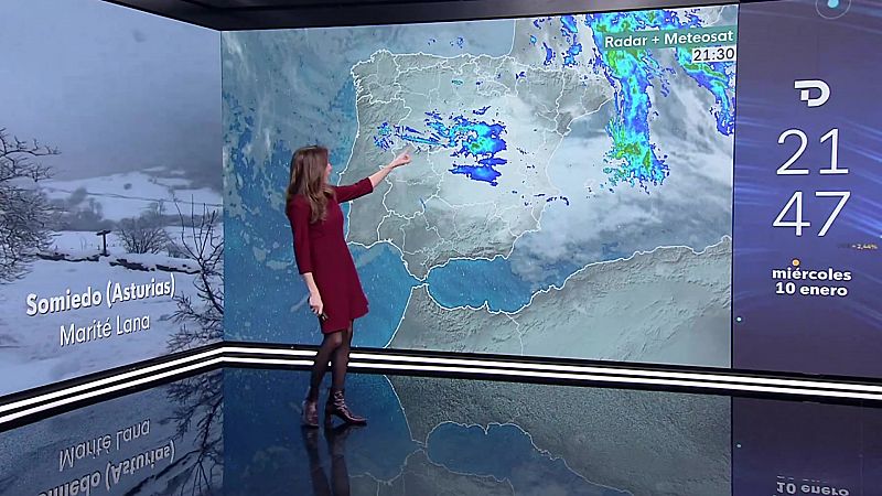 Acumulaciones significativas de nieve en montañas del centro y cuadrante nordeste, sin descartar nevadas en zonas más bajas aledañas. - ver ahora