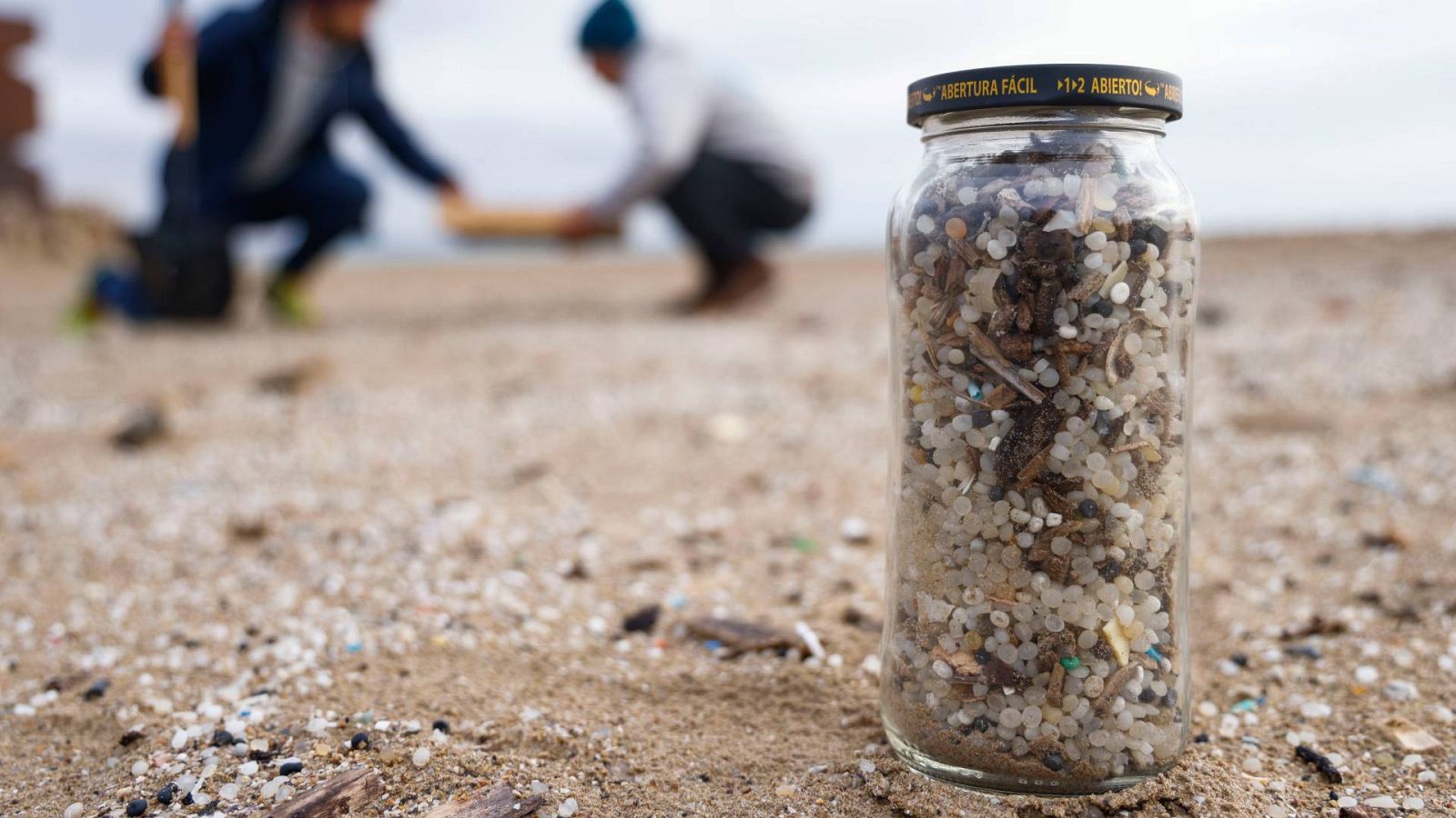 En la playa de la Pineda, Tarragona, desde hace años se concentra un gran volumen de pélets
