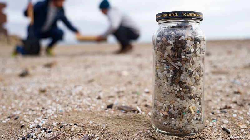 En la playa de la Pineda, Tarragona, desde hace años se concentra un gran volumen de pélets