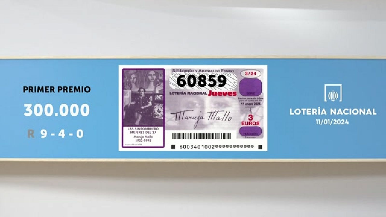 Sorteo de la Lotería Nacional del11/01/2024 - Ver ahora