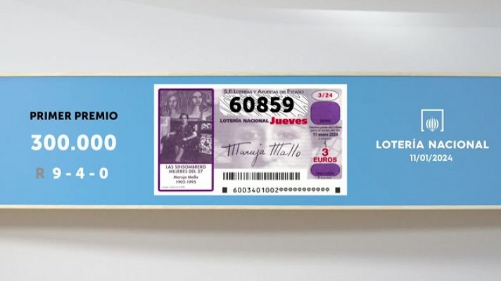 SELAE - Sorteo de la Lotería Nacional del 11/01/2023