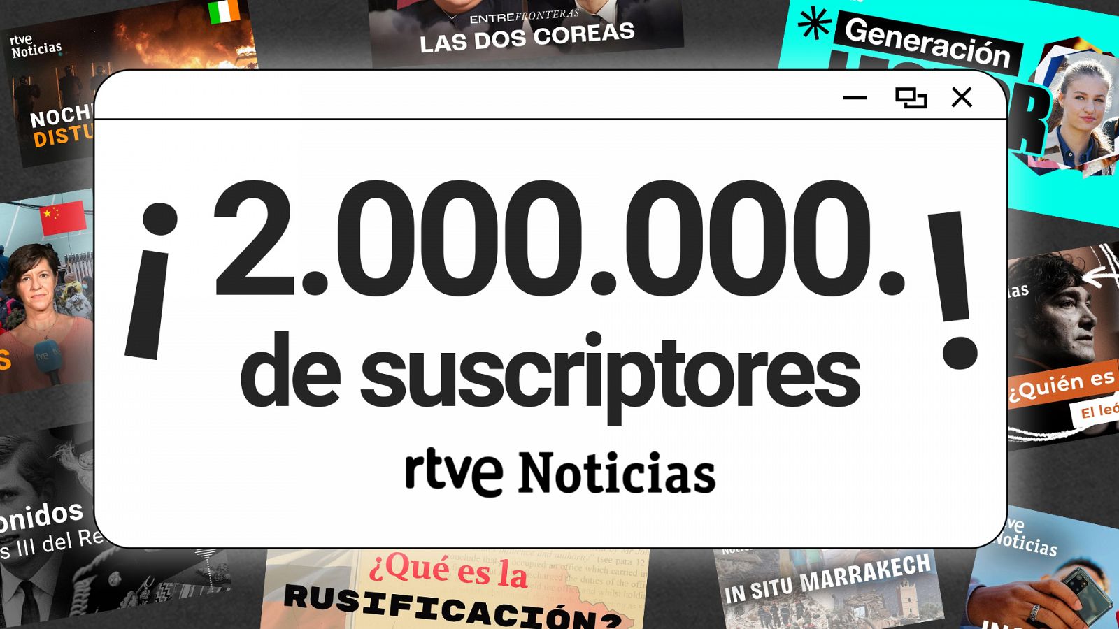 RTVE Noticias alcanza los dos millones de suscriptores en Youtube