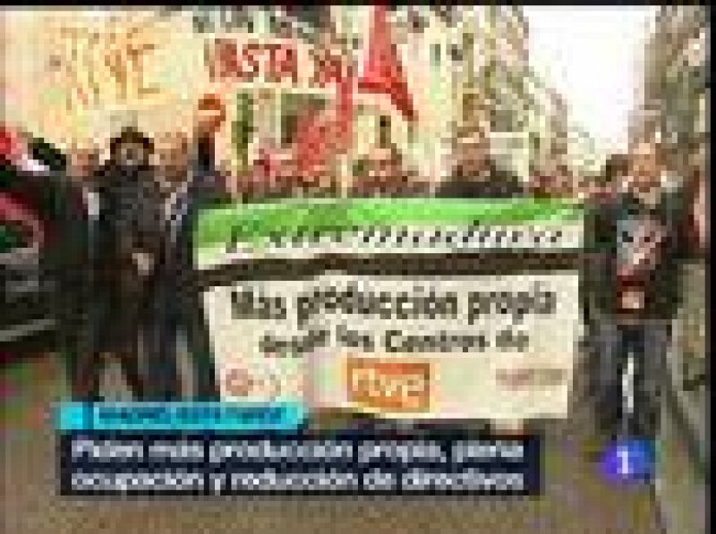  Manifestación de RTVE por el centro de Madrid