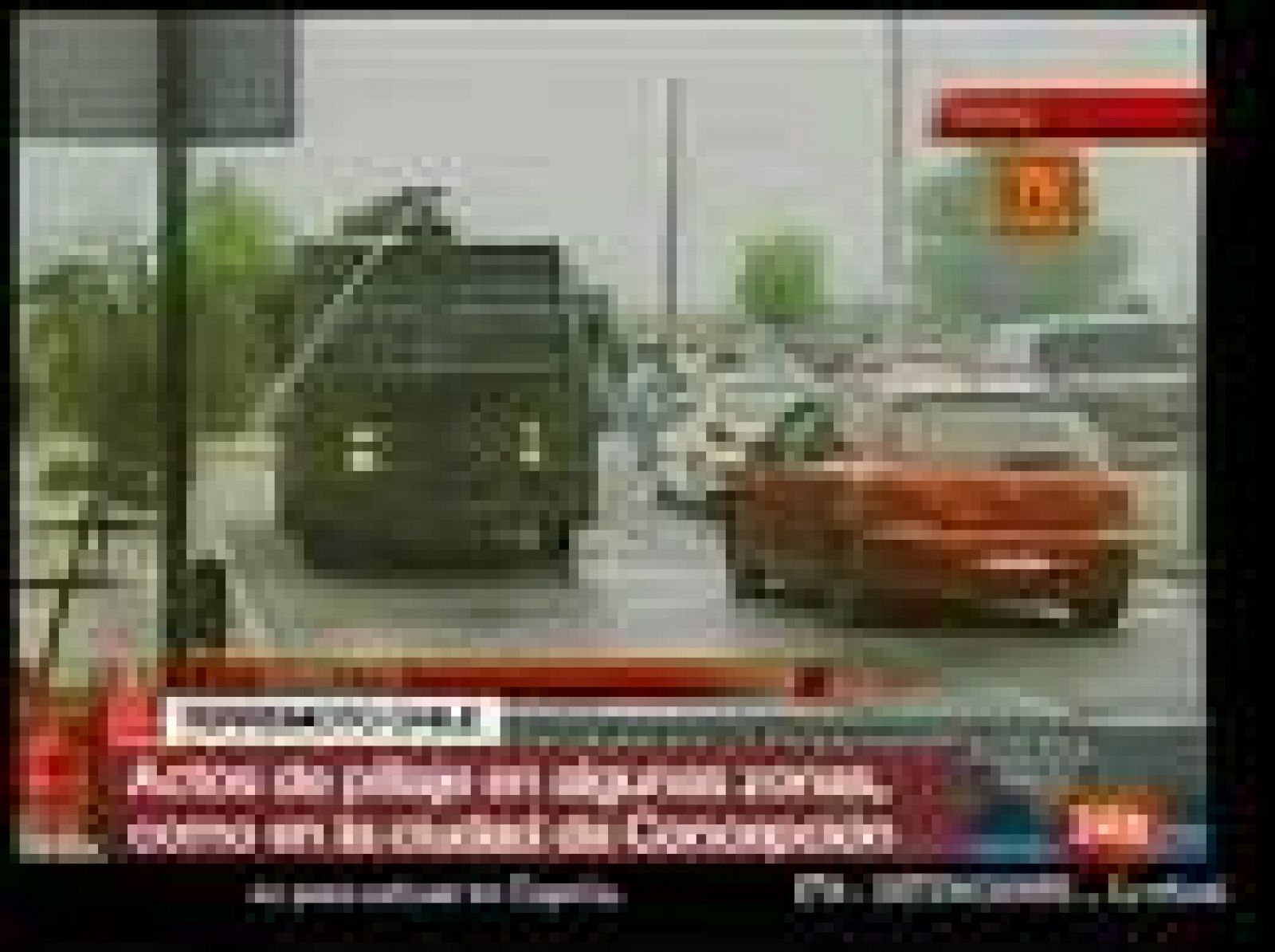 Escenas de pillaje en algunas zonas de Chile