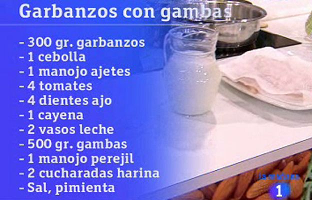 RTVE Cocina - Garbanzos con gambas de Huelva