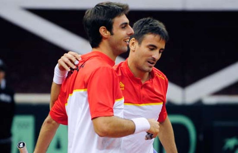 Marcel Granollers ha afirmado después de ganar el partido de dobles ante Suiza que el principal objetivo, además de ganar, era "disfrutar".  