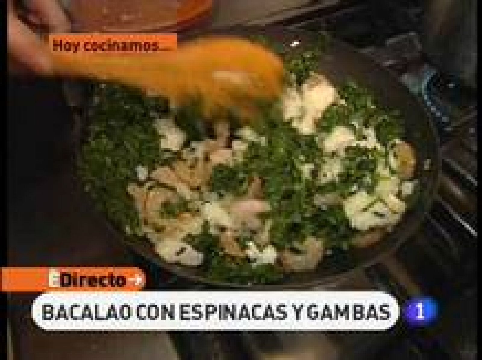 RTVE Cocina: Bacalao con espinacas y gambas | RTVE Play