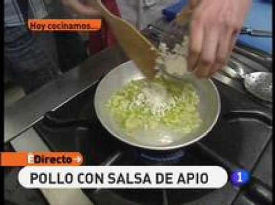 Pollo con salsa de apio