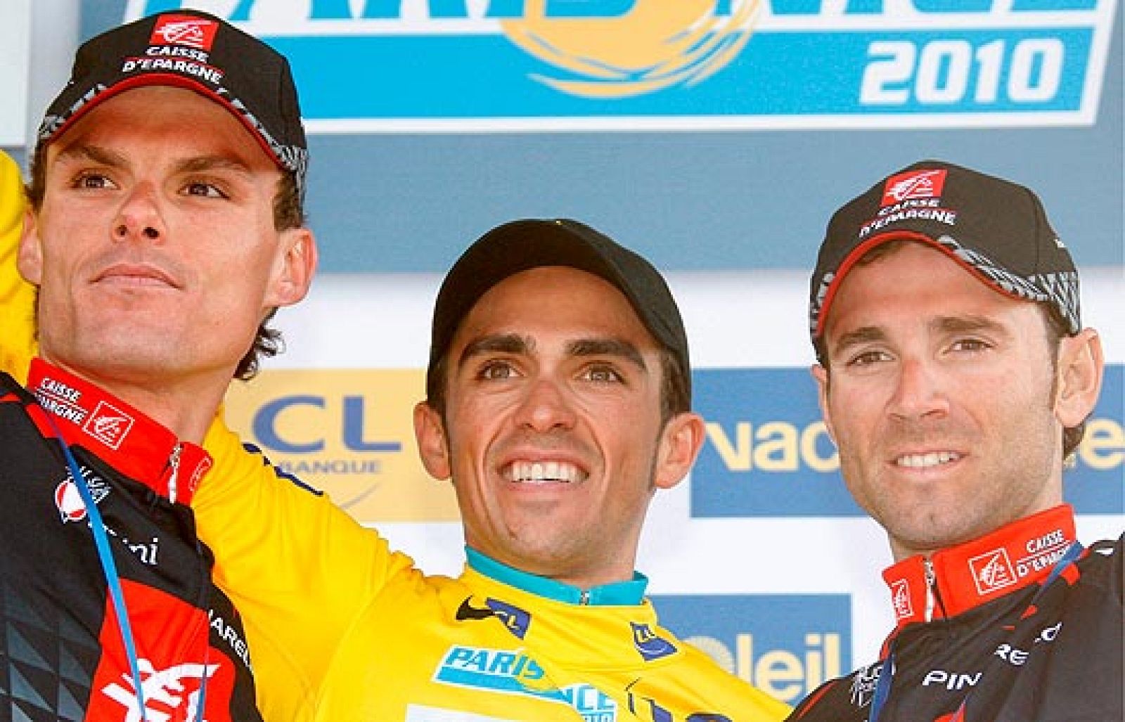 Alberto Contador se ha adjudicado finalmente la clásica París-Niza. En el podio has estado secundado por los también españoles Alejandro Valverde y Luis León Sánchez.
