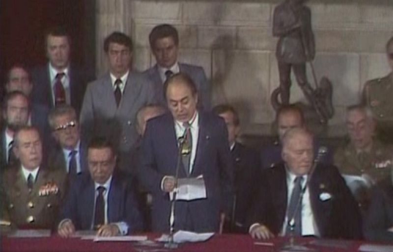 Presa de possesió de Jordi Pujol com a president de la Generalitat el 1980 