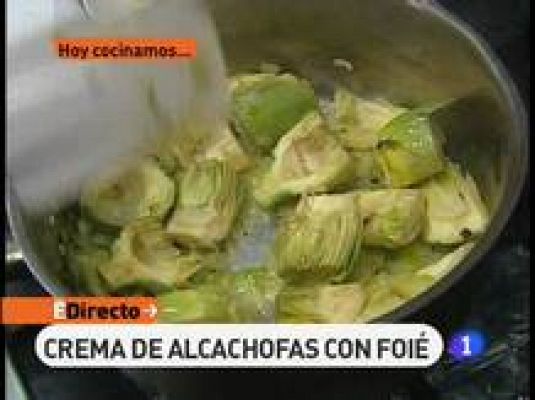 RTVE Cocina - Crema de alcachofas con foie