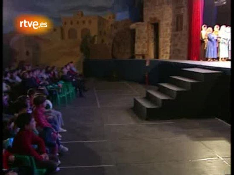   Una representación teatral de la Pasión en Semana Santa, celebrada en Castilla-La Mancha.