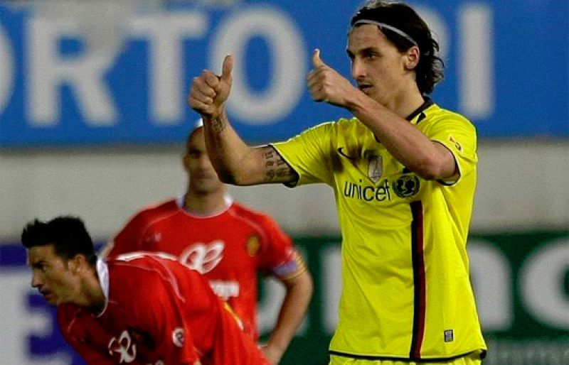 El delantero del FC Barcelona, Zlatan Ibrahimovic, reconoce que su gol ante el Mallorca fue "fácil". 