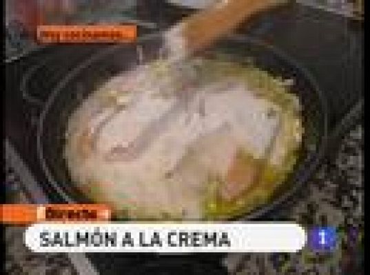 Salmón a la crema