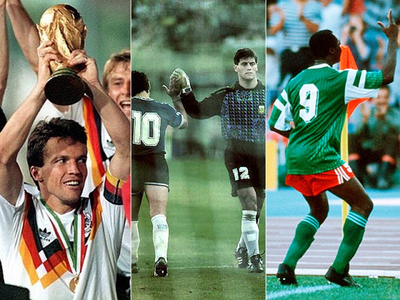 El Mundial de Italia 90 dej para el recuerdo imgenes inolvidables: el baile de Roger Milla, los insultos de Maradona, Beckenbauer ganando tambin como entrenador, Mchel para lo bueno y para lo malo, etc.