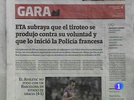 ETA culpa a la policía francesa