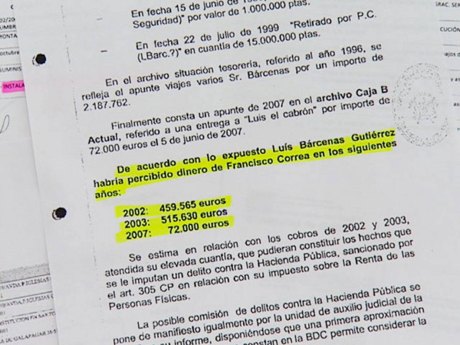 Según la policía, el ex-tesorero del PP recibió sobornos