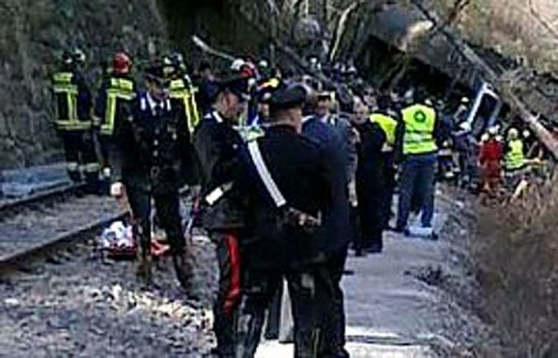 Accidente de tren en Italia