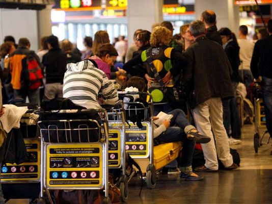  - En España se cancelan 1.200 vuelos