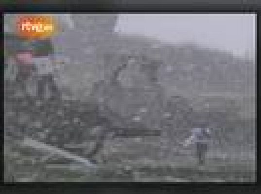 Surfeando bajo la nieve