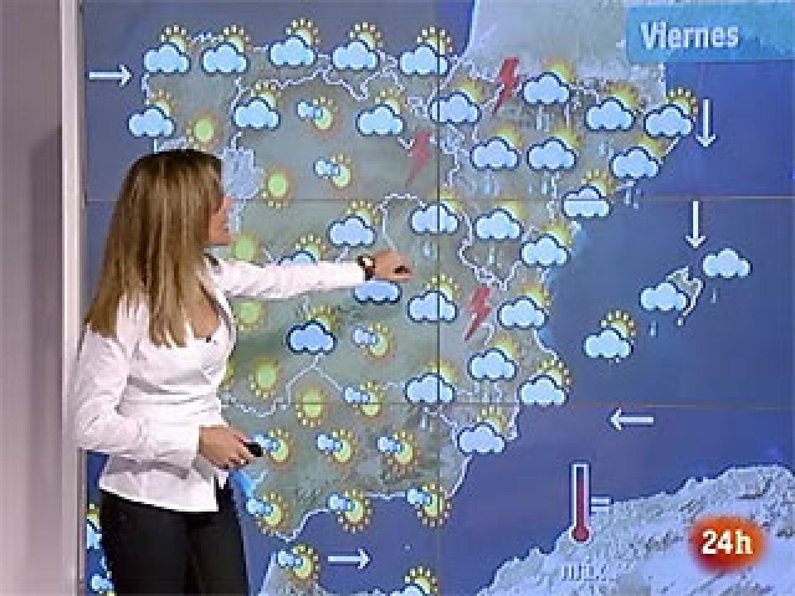 Chubascos en el este de España