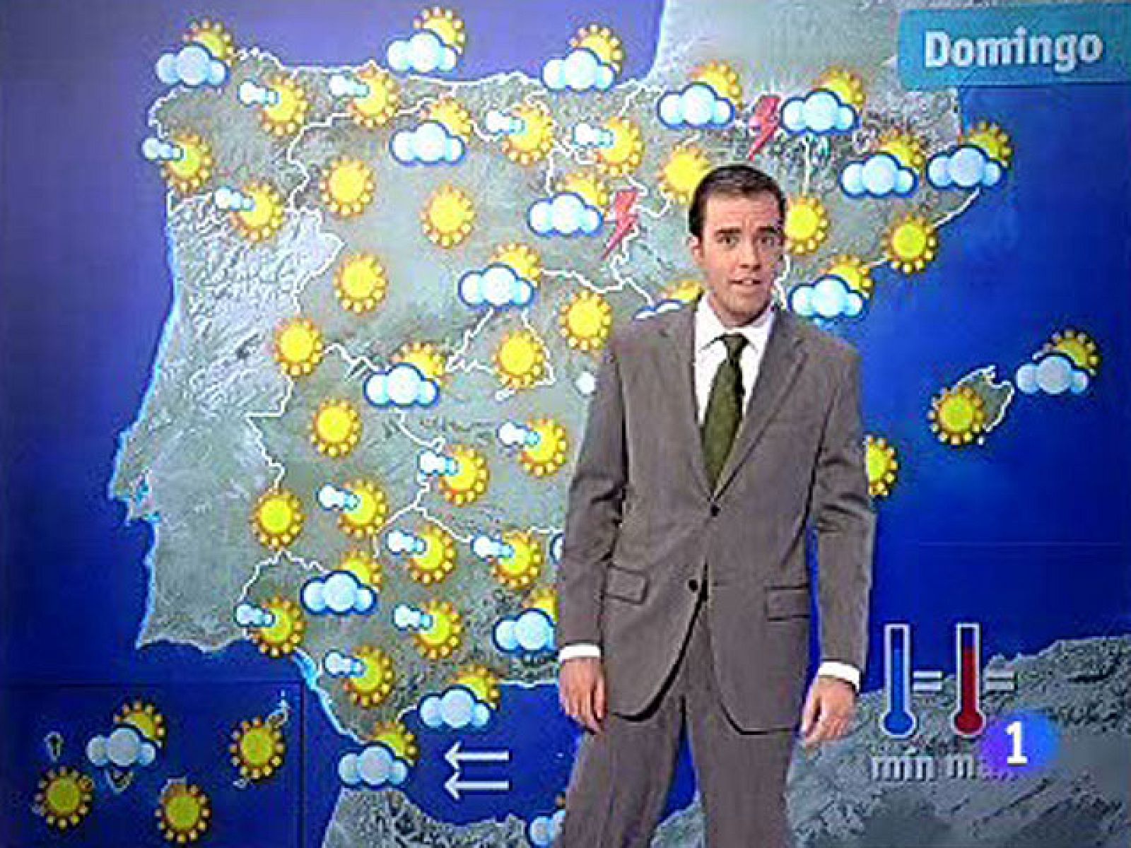 Cielos nubosos y chubascos débiles