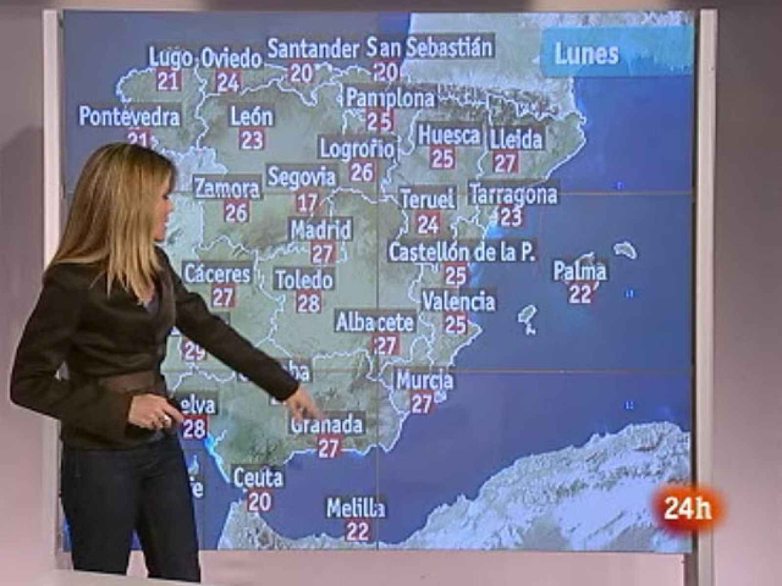 Máximas cerca de los 30 grados en el sur