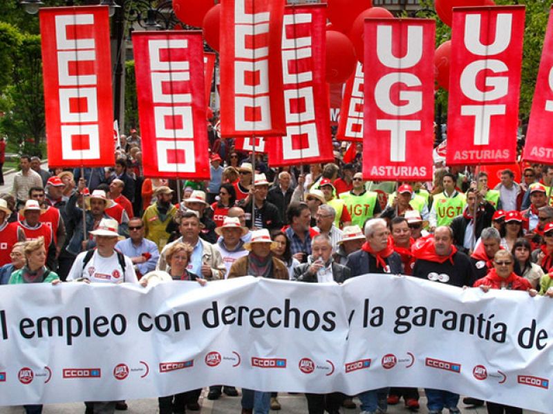 UGT y CCOO piden empleo de calidad y rechazan los recortes sociales contra la crisis