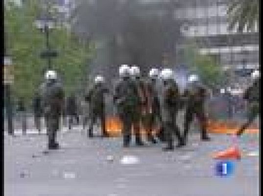 Violencia en las calles de Atenas
