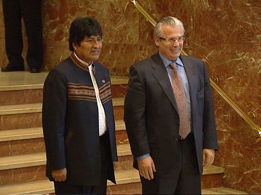 Reunión de Garzón y Evo Morales