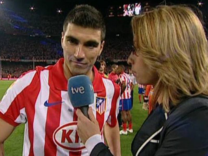El jugador del Atlético de Madrid y ex jugador del Sevilla, José Antonio Reyes, ha dado las gracias a la afición por desplazarse a la final y animarles durante todo el partido.