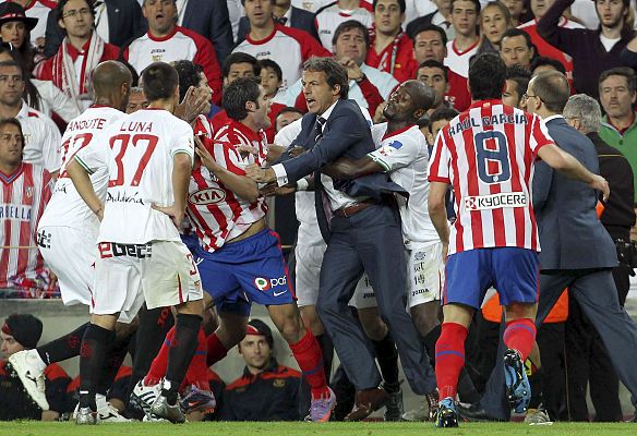 Copa del Rey - Bronca, agresiones y expulsión