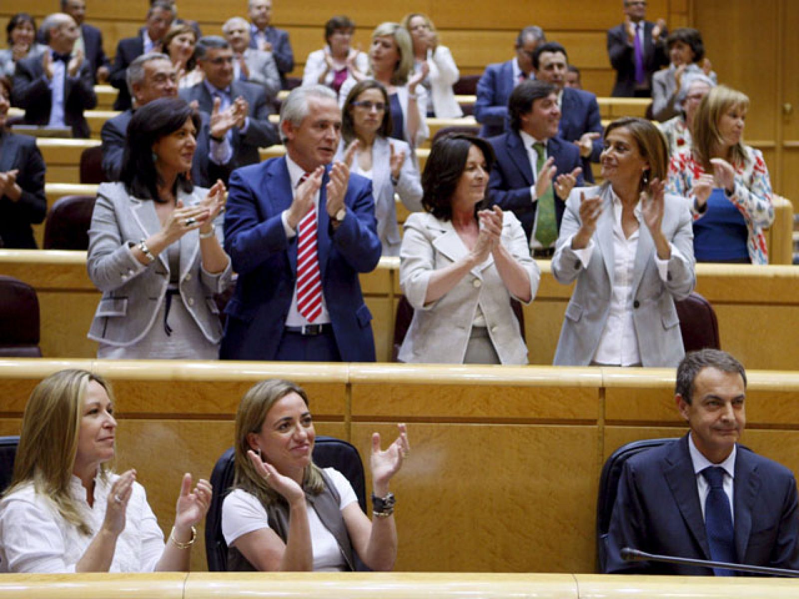 Zapatero en el Senado durante la sesión de control al gobierno